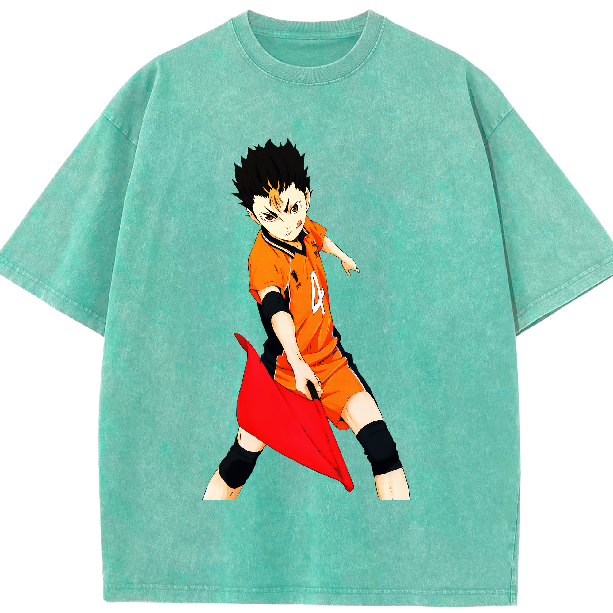 （画像用） ハイキュー!! Haikyu!! 綿100% ヴィンテージ風 半袖Tシャツ（フロントプリント）